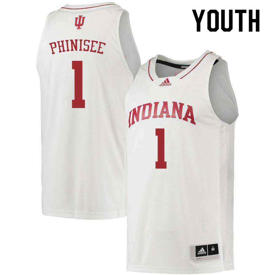 Youth #1 Rob Phinisee Indiana Hoosiers College Basketball Jerseys Sale-White